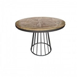 Трапезна маса Home ESPRIT Естествен Дървен Метал 110 x 110 x 78 cm - Маси