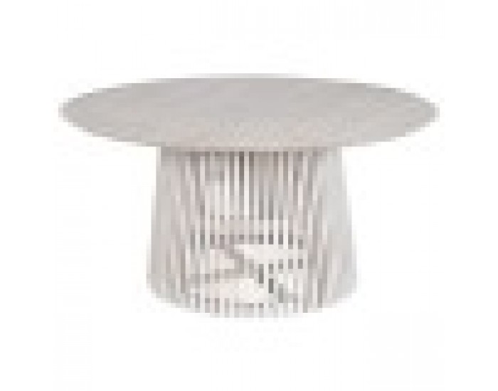 Трапезна маса Home ESPRIT Бял дърво Минди 150 x 150 x 75 cm Трапезна маса Home ESPRIT Бял дърво Минди 150 x 150 x 75 cm