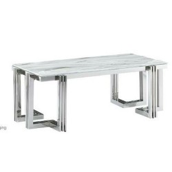 Трапезна маса DKD Home Decor Кристал Стомана (180 x 90 x 76 cm) - Комплекти маси и столове
