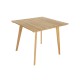 Комплект от маса с 4 стола DKD Home Decor 90 x 90 x 75 cm Тик Въже