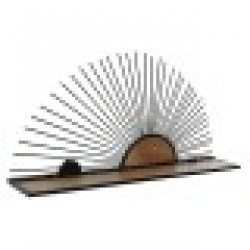 Лавица Home ESPRIT Черен Естествен Метал Дървен MDF 58 x 10,5 x 28 cm Стенен - Етажерки