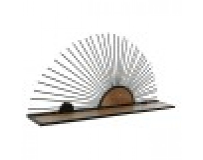 Лавица Home ESPRIT Черен Естествен Метал Дървен MDF 58 x 10,5 x 28 cm Стенен