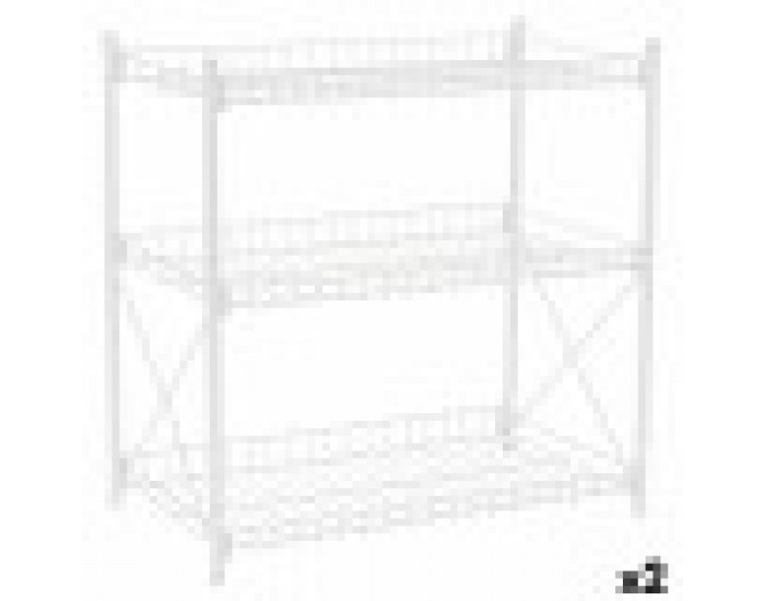 Лавица Confortime Метал Бял 52 x 34 x 55 cm (2 броя)