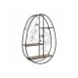 Лавица Home ESPRIT Черен Естествен Метал Дървен MDF 53 x 12,2 x 72 cm Стенен - Етажерки