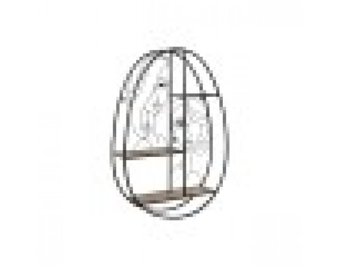 Лавица Home ESPRIT Черен Естествен Метал Дървен MDF 53 x 12,2 x 72 cm Стенен