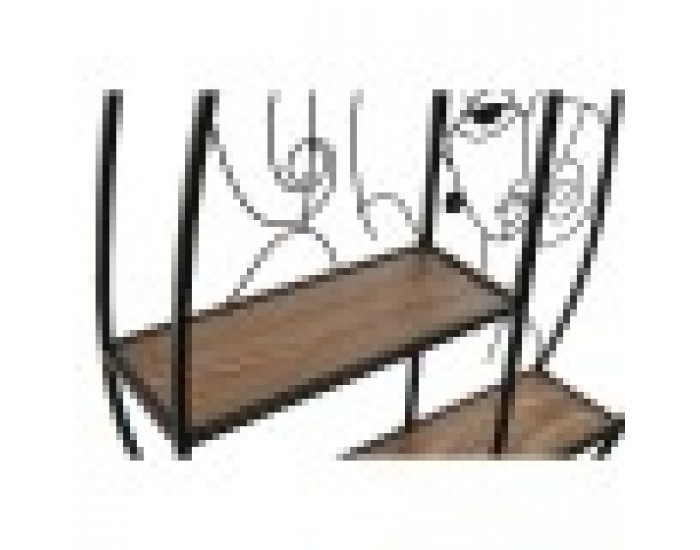 Лавица Home ESPRIT Черен Естествен Метал Дървен MDF 53 x 12,2 x 72 cm Стенен