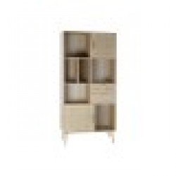 Лавица Home ESPRIT Естествен Дърво от пауловния Дървен MDF 90 x 37 x 189 cm - Етажерки