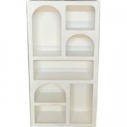 Лавица Home ESPRIT Бял Дървен MDF 80 x 26 x 180 cm - Етажерки