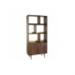 Лавица DKD Home Decor Черен Златен Метал Тъмно сив Дърво манго (90 x 35 x 200 cm) - Етажерки