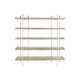 Лавица DKD Home Decor 190 x 40 x 200 cm Ела Естествен Метал Бял 40 % Метал