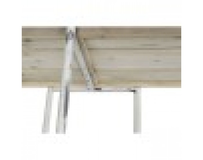Лавица DKD Home Decor 190 x 40 x 200 cm Ела Естествен Метал Бял 40 % Метал
