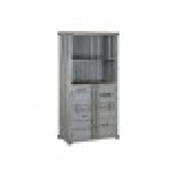 Лавица Home ESPRIT Сив Небесно синьо Метал Дървен MDF 87 x 44 x 168,5 cm - Етажерки