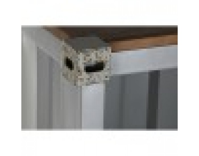 Лавица Home ESPRIT Сив Небесно синьо Метал Дървен MDF 87 x 44 x 168,5 cm