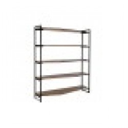 Лавица DKD Home Decor Черен Естествен Метал Дърво манго 150 x 40 x 181 cm - Етажерки