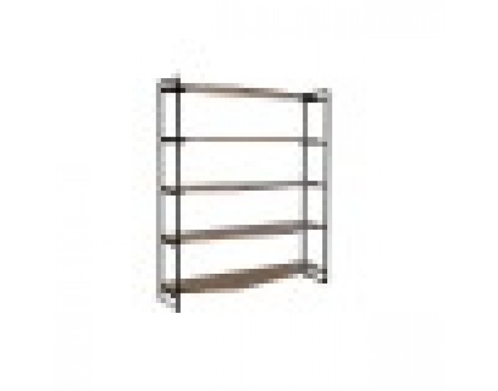 Лавица DKD Home Decor Черен Естествен Метал Дърво манго 150 x 40 x 181 cm