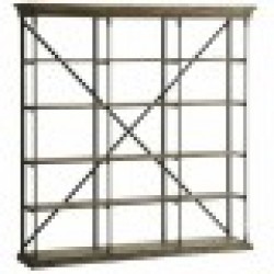 Лавица DKD Home Decor Sheesham Кафяв Тъмно сив Светло сив Дървен Метал 213 x 43 x 220 cm - Етажерки