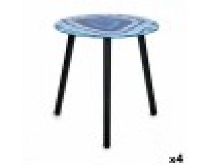 Помощна маса Мрамор Син Черен Кристал 40 x 41,5 x 40 cm (4 броя)