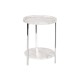 Помощна маса DKD Home Decor Бял Сребрист Метал Дървен MDF 40 x 40 x 53 cm