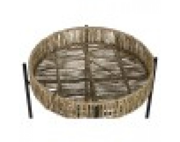 Комплект от 2 маси Home ESPRIT Черен Естествен Метал 49 x 49 x 44 cm