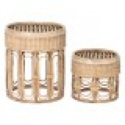 Помощна маса Home ESPRIT Естествен 42 x 42 x 47 cm - Холни маси
