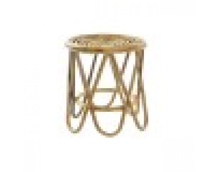 Помощна маса DKD Home Decor Кафяв Pатан Тропически (38 x 38 x 41,7 cm)