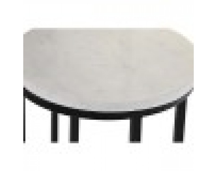 Комплект от 2 масички DKD Home Decor, Черен Метал, Бял, Мрамор, Модерен, 30,5 x 30,5 x 69 cm, 2 броя