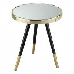 Помощна маса DKD Home Decor Огледало, Златен, Стомана, 42,5 x 42,5 x 48 cm - Холни маси