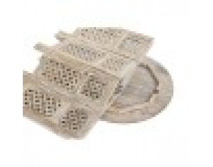 Помощна маса DKD Home Decor Кафяв Бял Дърво манго (53 x 53 x 53 cm)