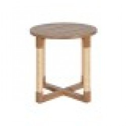 Помощна маса Home ESPRIT Естествен Ела Дървен MDF 48 x 48 x 50,5 cm - Холни маси