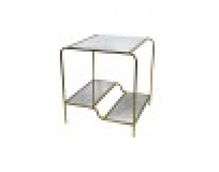 Помощна маса DKD Home Decor Огледало, Златен, Метал, 50 x 50 x 55 cm