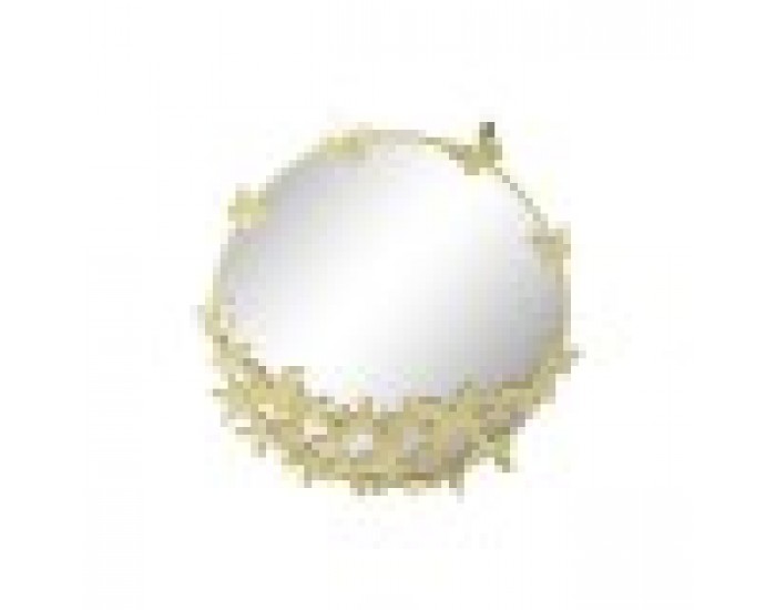 Помощна маса DKD Home Decor Огледало, Златен, Метал, 50 x 50 x 55 cm