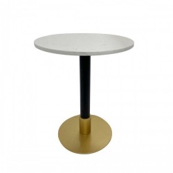 Помощна маса DKD Home Decor Метал Бял Мрамор 50 x 50 x 61 cm - Холни маси
