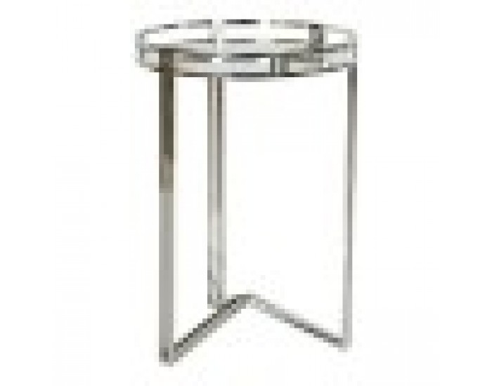 Помощна маса DKD Home Decor Кристал Стомана Сребрист (42 x 42 x 61 cm)