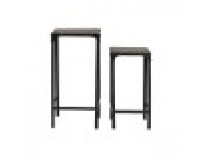 Комплект от 2 маси Home ESPRIT Черен Естествен 38 x 38 x 75 cm