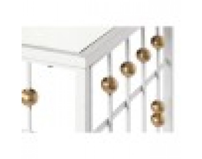 Console Home ESPRIT Бял Златен Огледало 120 x 40 x 80 cm