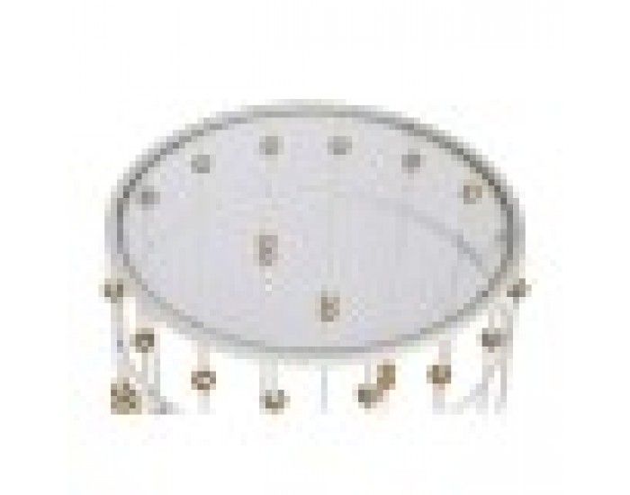 Комплект от 2 маси Home ESPRIT Бял Златен 42 x 42 x 55 cm