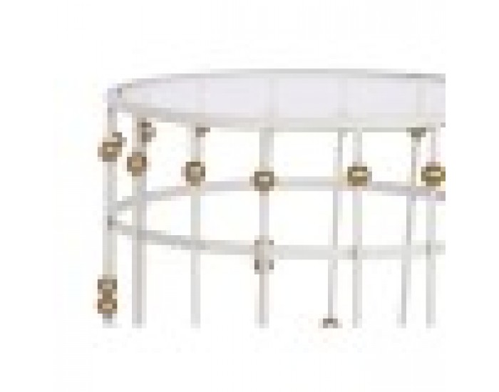 Комплект от 2 маси Home ESPRIT Бял Златен 42 x 42 x 55 cm