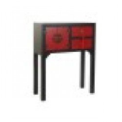 Конзола DKD Home Decor 63 x 27 x 83 cm Ела Черен Оранжев Пластмаса Дървен MDF - Холни маси