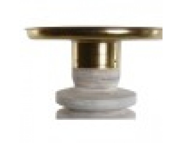 Помощна маса Home ESPRIT Бял Златен Дървен Метал 41 x 41 x 53 cm