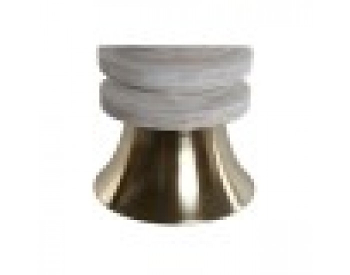 Помощна маса Home ESPRIT Бял Златен Дървен Метал 41 x 41 x 53 cm