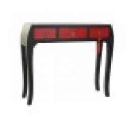 Конзола DKD Home Decor Ела Червен Черен MDF Ориенталски (96 x 27 x 80 cm) - Холни маси