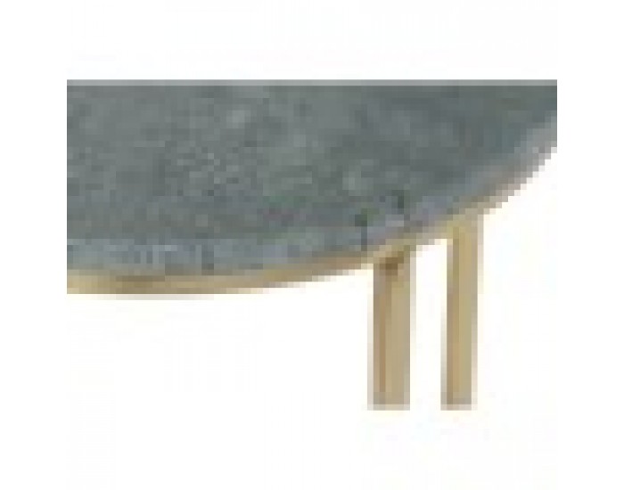 Комплект от 2 маси DKD Home Decor Зелен Златен Алуминий Мрамор 46 x 46 x 58 cm