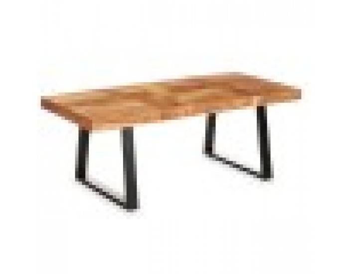 Помощна маса Trama 120 x 60 x 48 cm Кафяв Черен Aкациево дърво