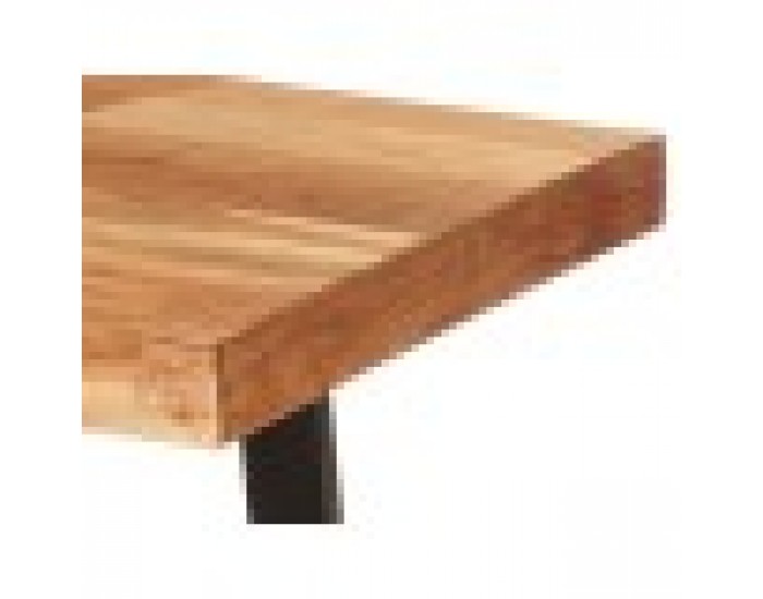 Помощна маса Trama 120 x 60 x 48 cm Кафяв Черен Aкациево дърво