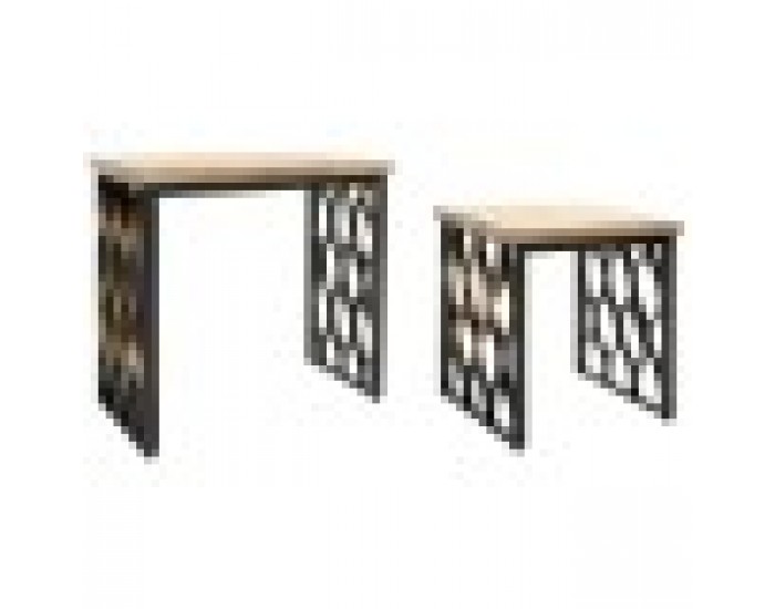 Комплект от 2 маси Home ESPRIT Дървен Метал 64 x 34 x 65 cm