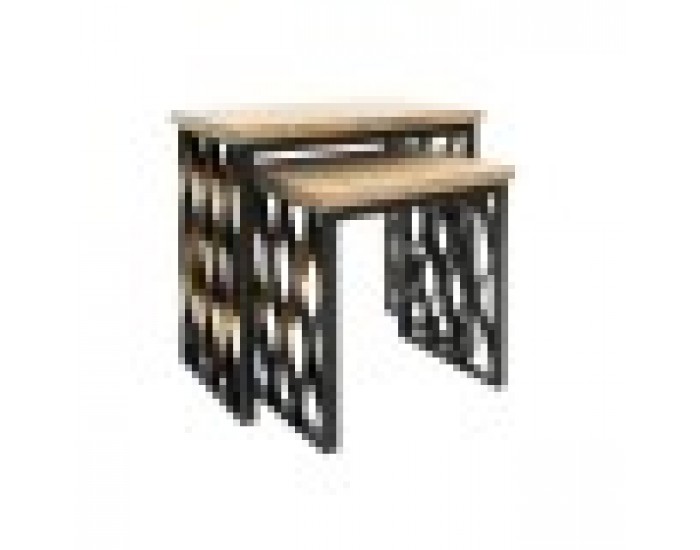 Комплект от 2 маси Home ESPRIT Дървен Метал 64 x 34 x 65 cm