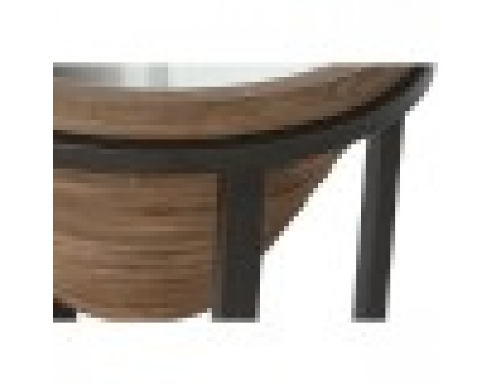 Помощна маса Home ESPRIT Черен Естествен Кристал Ела 46 x 46 x 55,5 cm