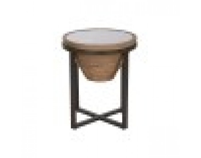 Помощна маса Home ESPRIT Черен Естествен Кристал Ела 46 x 46 x 55,5 cm