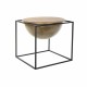 Помощна маса DKD Home Decor Кафяв Черен Дървен Метал 64 x 64 x 62,5 cm