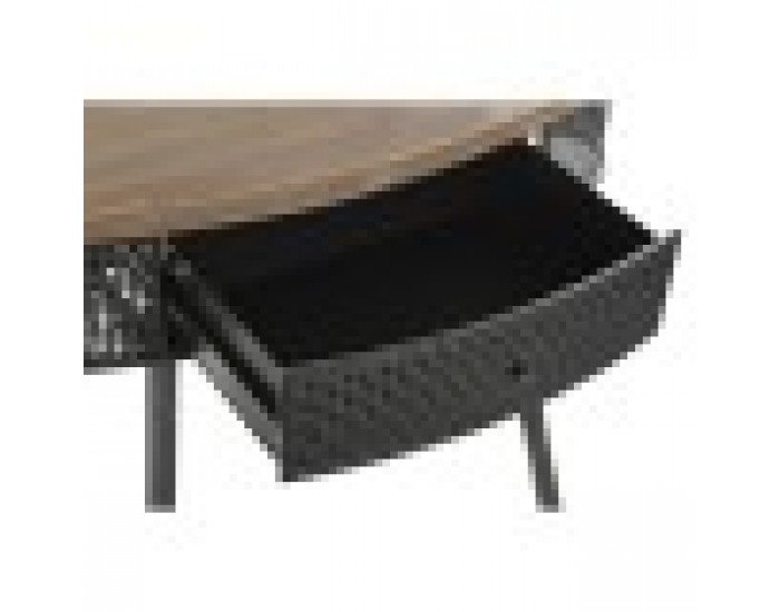 Конзола DKD Home Decor, Ела, Черен, Метал, Кафяв, 90,5 x 39 x 78 cm